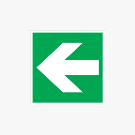 300x300mm Arrow Left Self Adhesive Plastic Signs