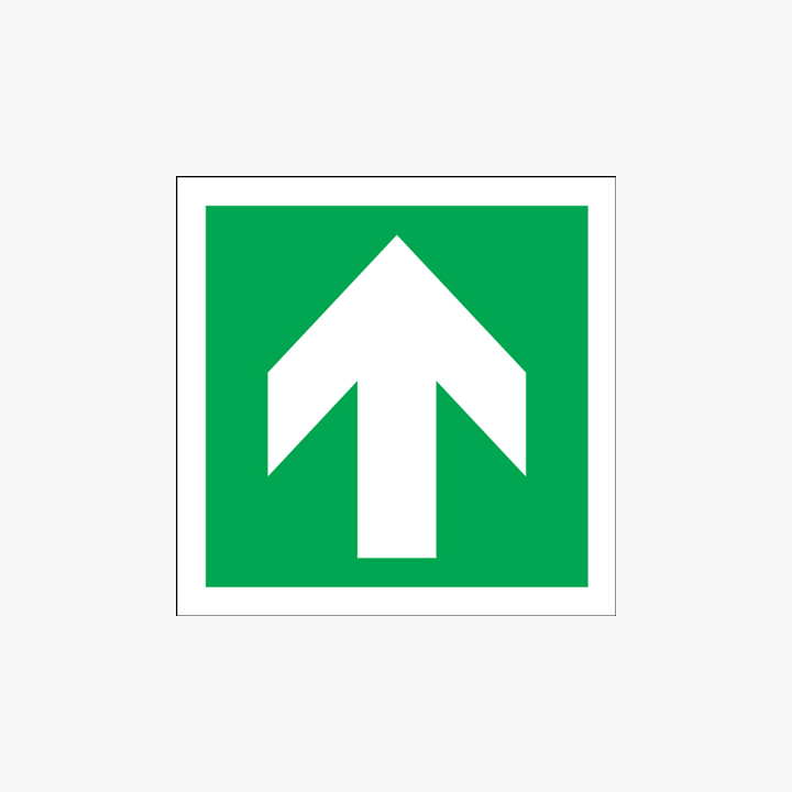 150x150mm Arrow Up Self Adhesive Plastic Signs