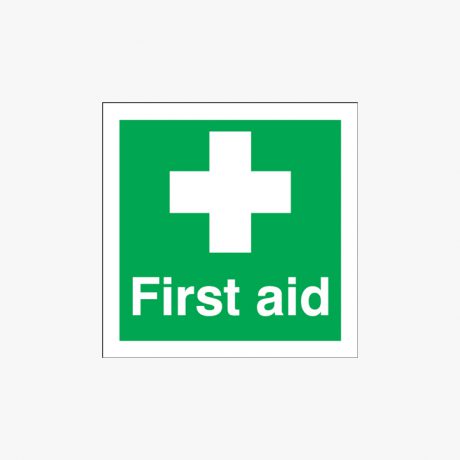 150x150mm First Aid Self Adhesive Plastic Signs