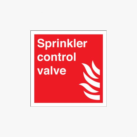 200x200mm Sprinkler Control Valve Self Adhesive Plastic Signs