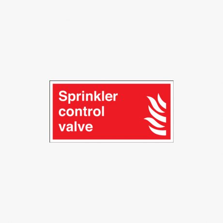 200x400mm Sprinkler Control Valve Self Adhesive Plastic Signs