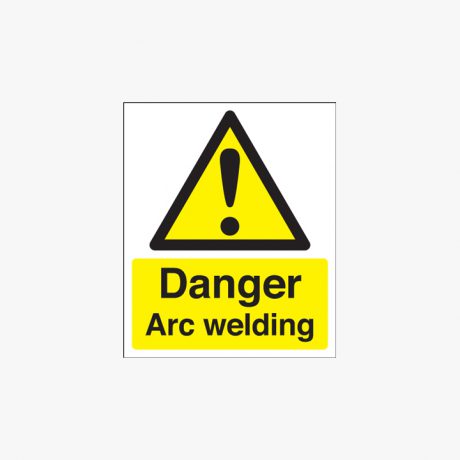 300x250mm Danger Arc Welding Self Adhesive Plastic Signs