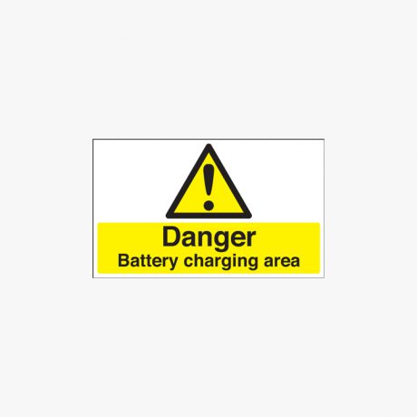 300x500mm Danger Battery Charging Area Self Adhesive Signs