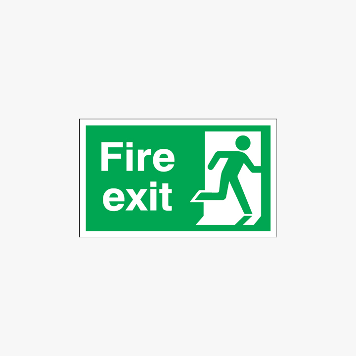 300x600mm Fire Exit Running Man Right Signs