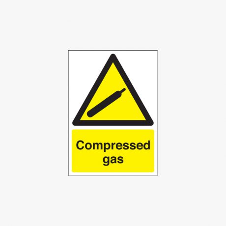 350x250mm Compressed Gas Plastic Signs