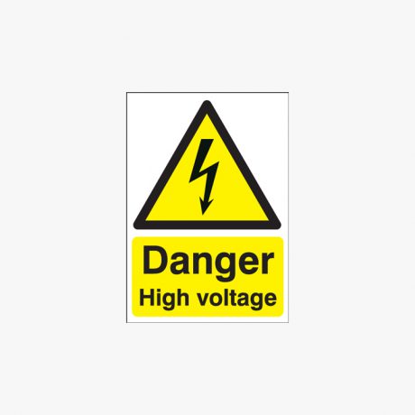A3 Danger High Voltage Plastic Signs