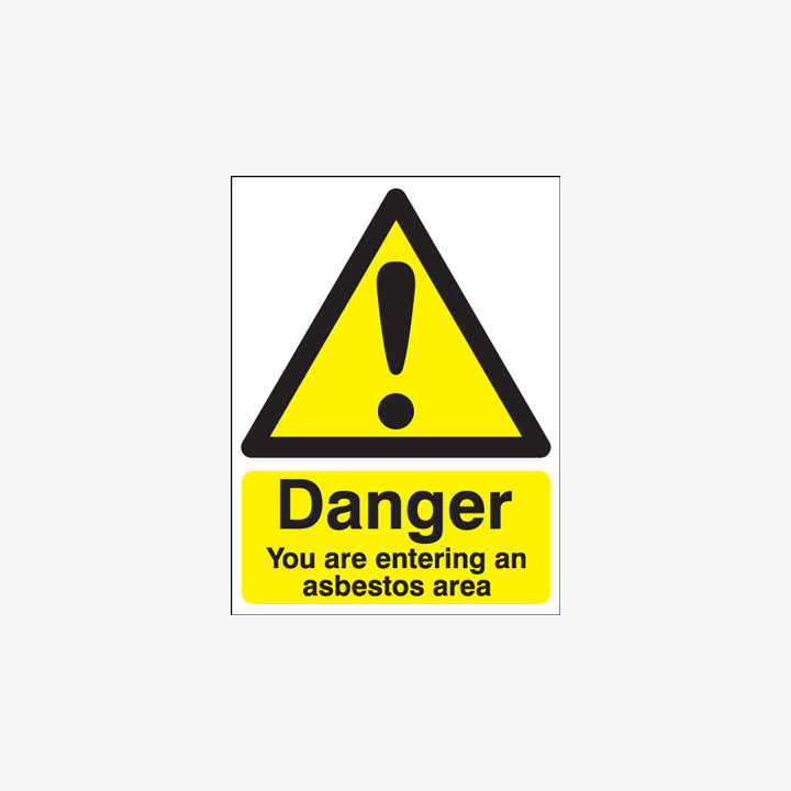 400x300mm Danger You Are Entering An Self Adhesive Plastic Signs