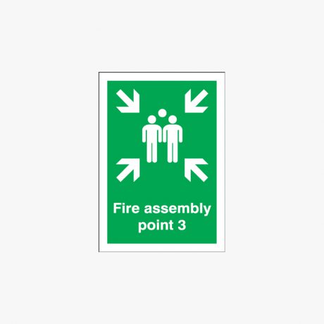A1 Fire Assembly Point 3 Self Adhesive Plastic Signs