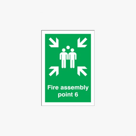 A1 Fire Assembly Point 6 Self Adhesive Plastic Signs