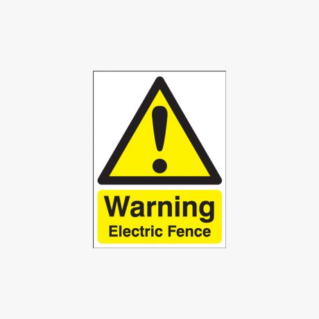 400x300mm Warning Electric Fence Plastic Signs