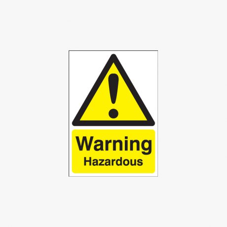 A2 Warning Hazardous Plastic Signs
