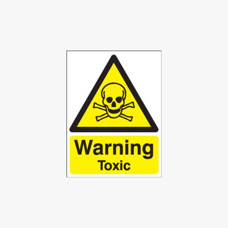 400x300mm Warning Toxic Plastic Signs