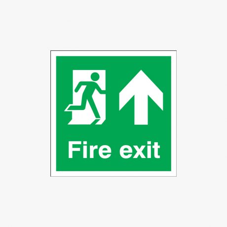 450x450mm Fire Exit Running Man Arrow Up Signs