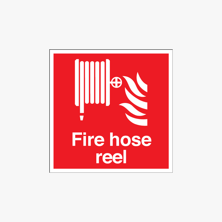 450x450mm Fire Hose Reel Self Adhesive Signs Safety Sign UK