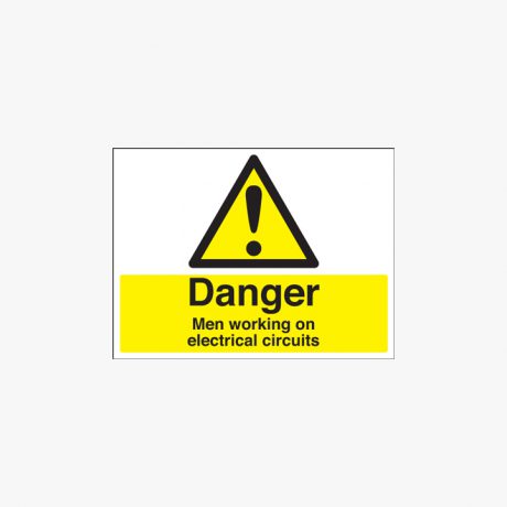 450x600mm Danger Men Working On Electrical Plastic Signs
