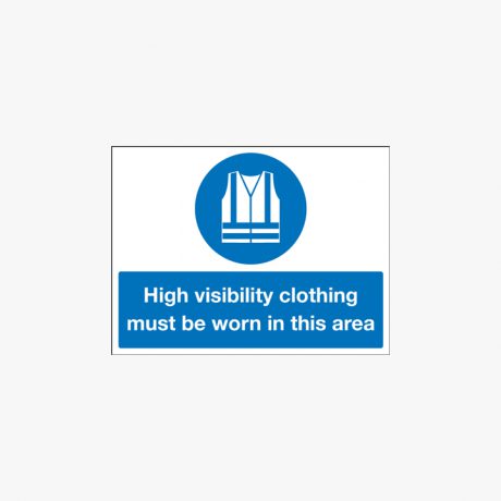 Night Glow Luminescent High Visibility Clothing Must Plastic Signs 250 mm x 100 mm