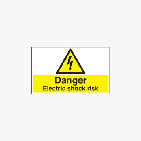 250x300mm Danger Electric Shock Risk Plastic Signs