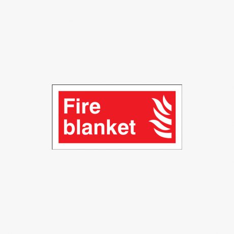 Fire Blanket Plastic Signs 200 mm x 100 mm