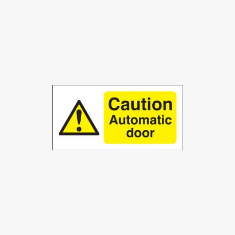 50x250mm Caution Automatic Door Self Adhesive Plastic Signs