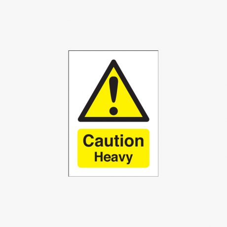 70x50mm Caution Heavy Self Adhesive Plastic Signs