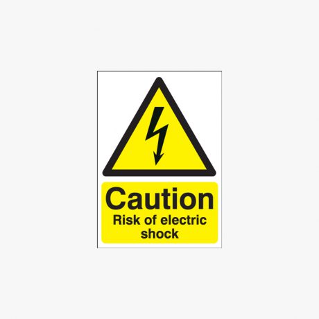 A1 Caution Risk Of Electric Shock Self Adhesive Plastic Signs