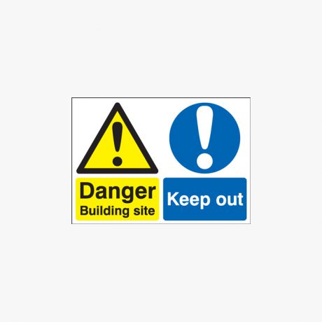 A2 Danger Building Site Keep Out Plastic Signs