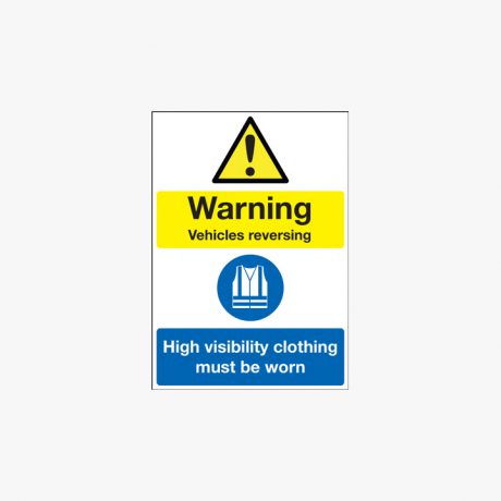 A2 Warning Vehicles Reversing High Plastic Signs