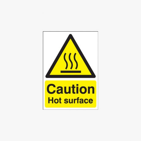 A1 Caution Hot Surface Self Adhesive Plastic Signs