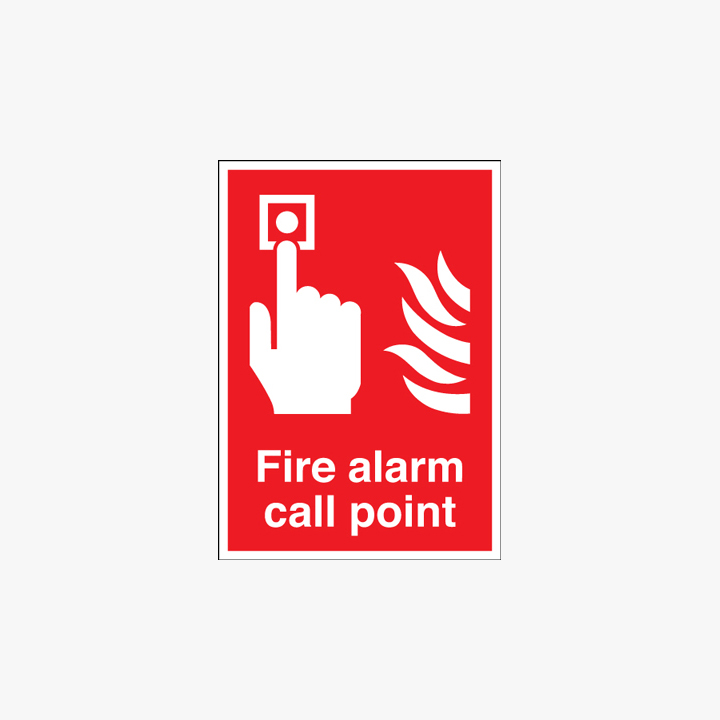 Fire Alarm Call Point Self Adhesive Sign A1 Safety Sign UK