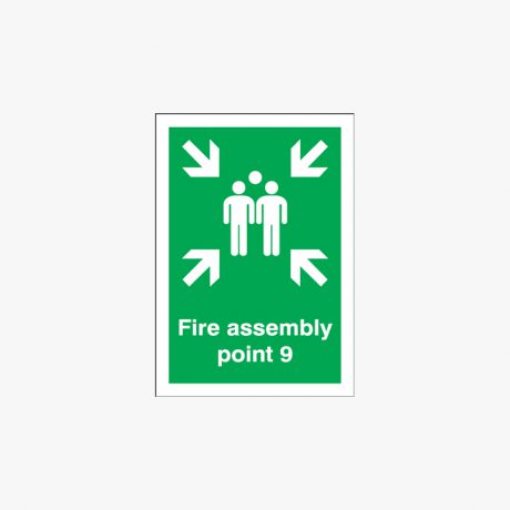 A1 Fire Assembly Point 9 Self Adhesive Plastic Signs