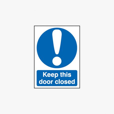 A1 Keep This Door Closed Self Adhesive Plastic Signs