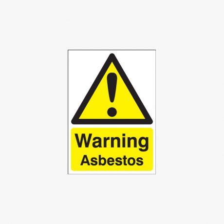 A3 Warning Asbestos Self Adhesive Plastic Signs
