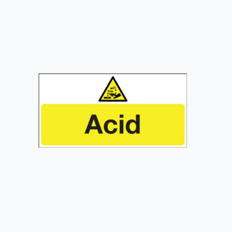 Acid Self Adhesive Plastic Signs 600 x 300 mm
