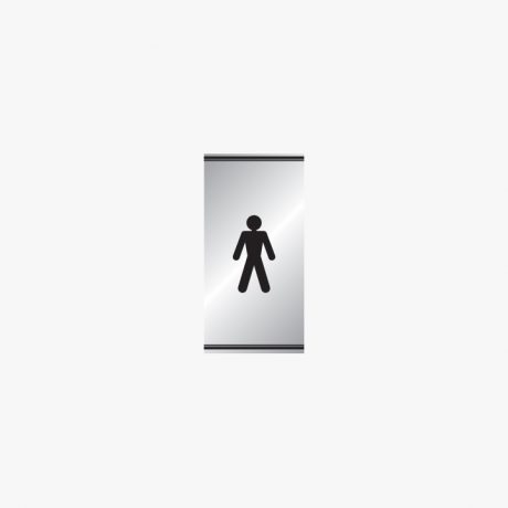 Aluminium 200x100mm Gents Symbol Signs