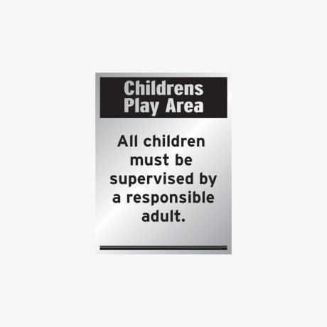 Aluminium 400x300mm Childrens Play Area All Children Signs
