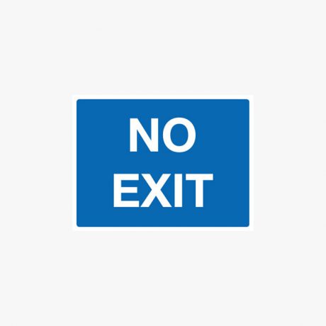 Aluminium 450x600mm No Exit Class 1 Reflective Post Fitting Signs