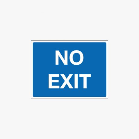Aluminium 450x600mm No Exit Class 2 Reflective Post Fitting Signs