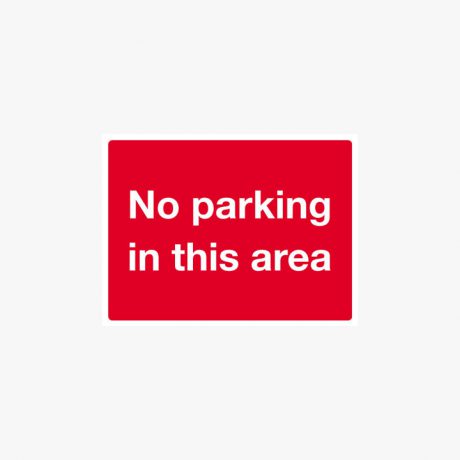 Aluminium 450x600mm No Parking In This Area Post Fitting Signs