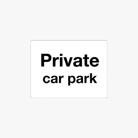 Aluminium 450x600mm Private Car Park Class 1 Reflective Post Fitting Signs