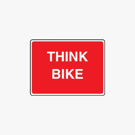 Aluminium 450x600mm Think Bike Class 2 Reflective Wall Fitting Signs