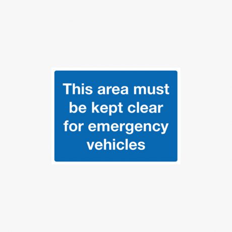 Aluminium 450x600mm This Area Must Be Kept Clear Post Fitting Signs