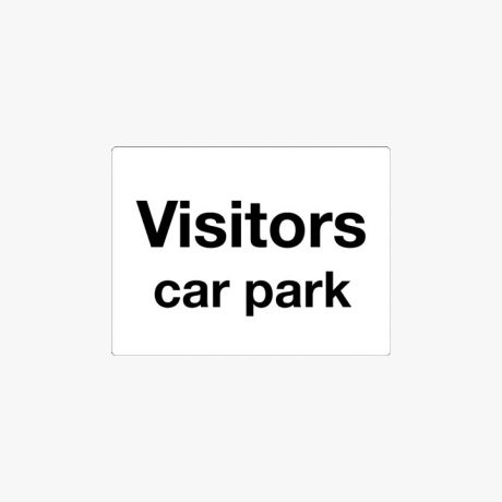Aluminium 450x600mm Visitors Car Park Class 1 Reflective Post Fitting Signs