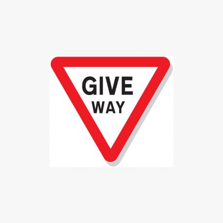 Aluminium 750X845 Give Way Class 1 Reflective Post Fitting Signs