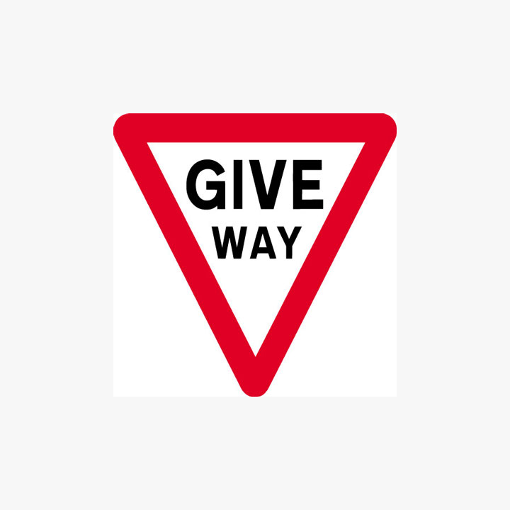 Aluminium 750X845 Give Way Class 2 Reflective Post Fitting Signs Aluminium 750X845 Give Way Class 2 Reflective Post Fitting Signs
