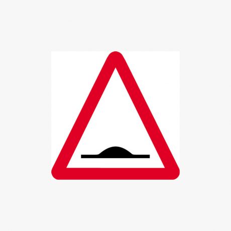 Aluminium 600X680mm Speed Bump Class 1 Reflective Post Fitting Signs