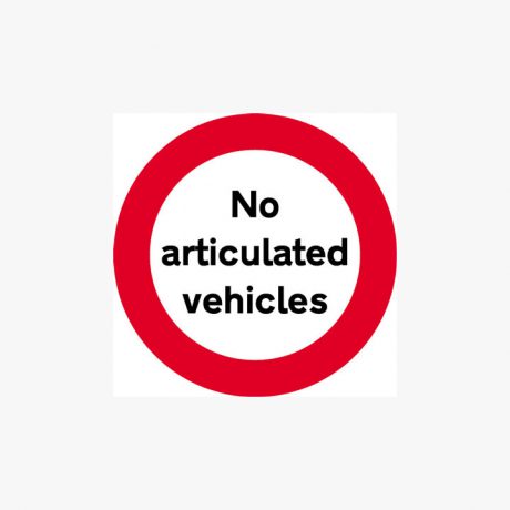Aluminium 600mm No Articulated Vehicles Post Fitting Signs
