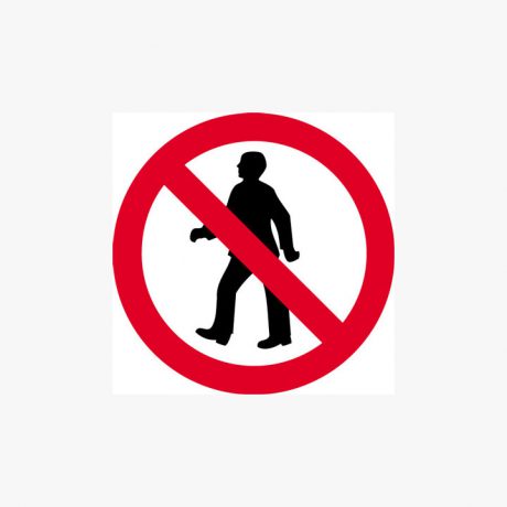 Aluminium 600mm No Pedestrians Class 1 Reflective Post Fitting Signs
