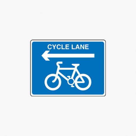 Aluminium 600x800mm Cycle Lane Arrow Class 2 Reflective Post Fitting Signs