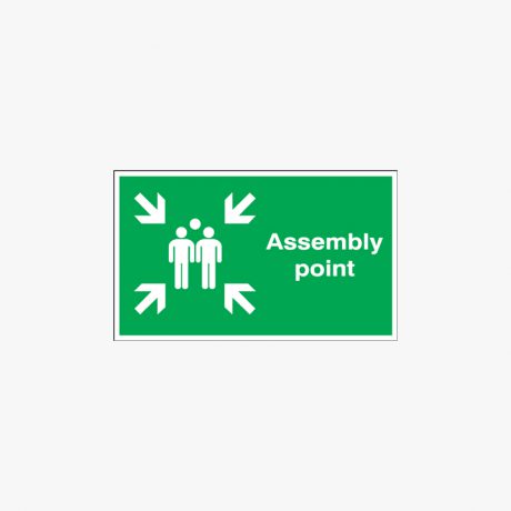 Assembly Point Signs Self Adhesive Plastic 500x300mm