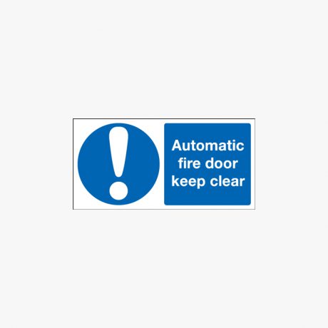 Automatic Fire Door Keep Cleap Night-Glow Plastic 100x250 Signs